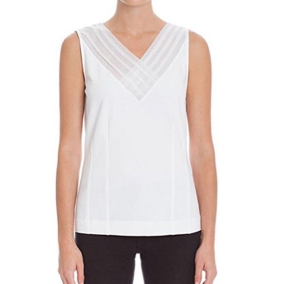 NIC+ZOE Tops - Nic + Zoe White Sleeveless Top Cotton Knit sz PM